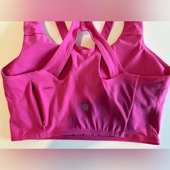 SIZE 6 Lululemon Stash It Bra *Medium Support, B/C Cup SONIC PINK